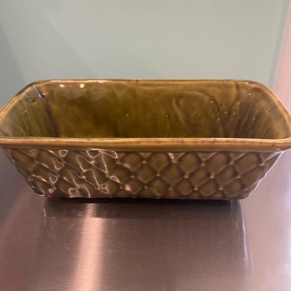 Vintage Brush McCoy Mid Century Mod Rectangle Planter #100-8 Pottery Green - Picture 2 of 5
